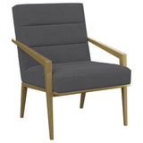 Kirra Upholstered Metal Arm Accent Chair