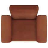 Liana Upholstered Roll Arm Accent Armchair Rust Orange