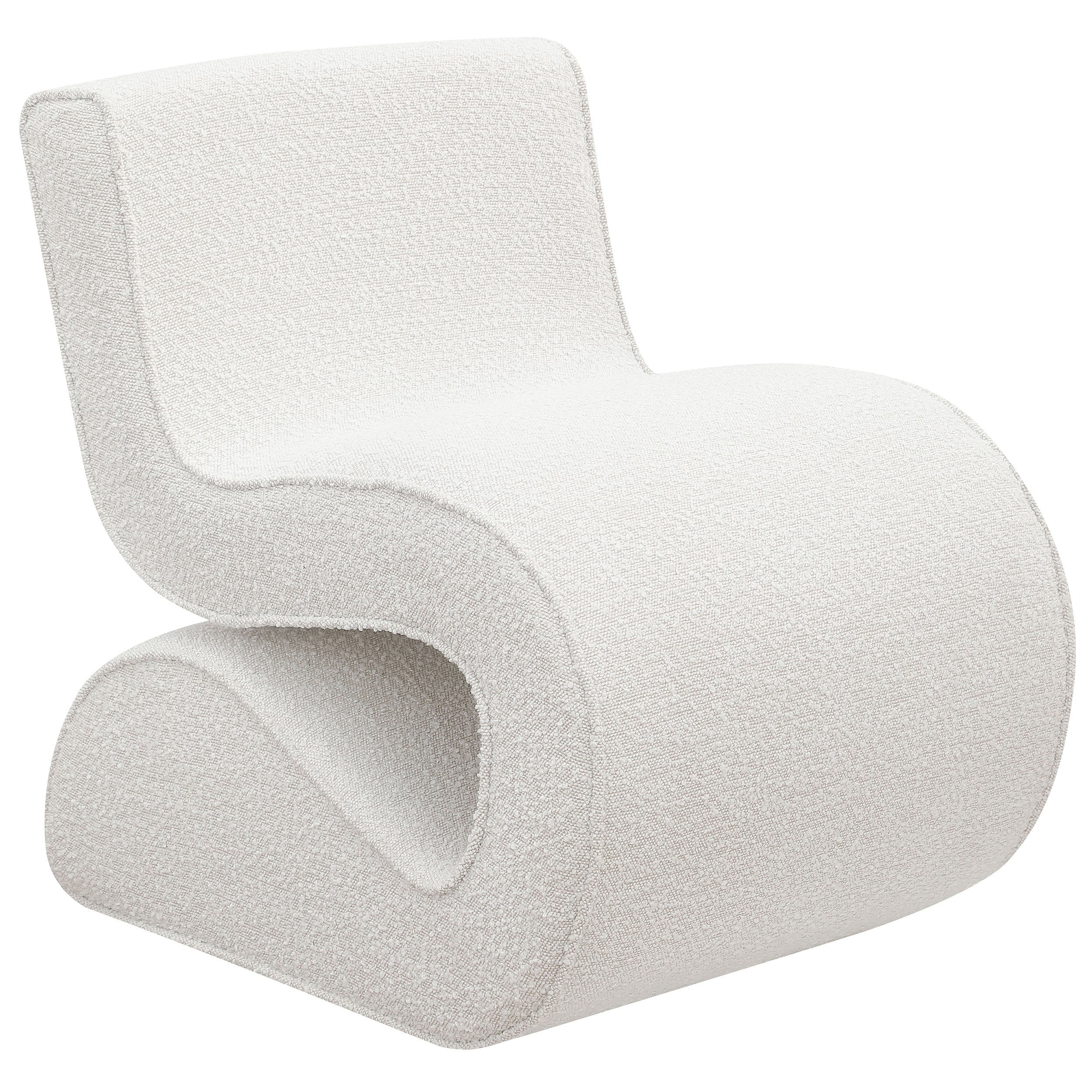 Ronea Boucle Upholstered Armless Curved Chair