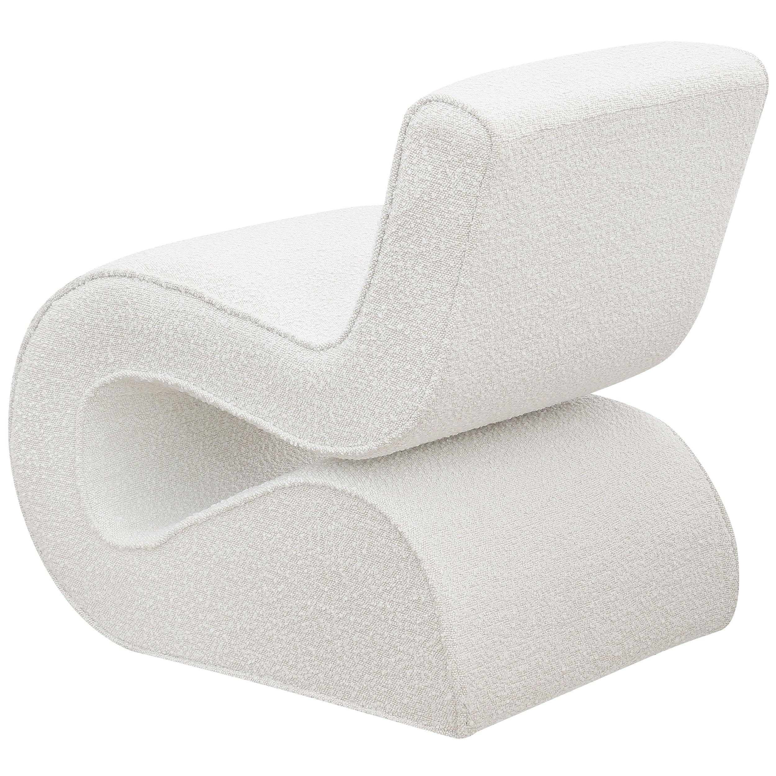 Ronea Boucle Upholstered Armless Curved Chair