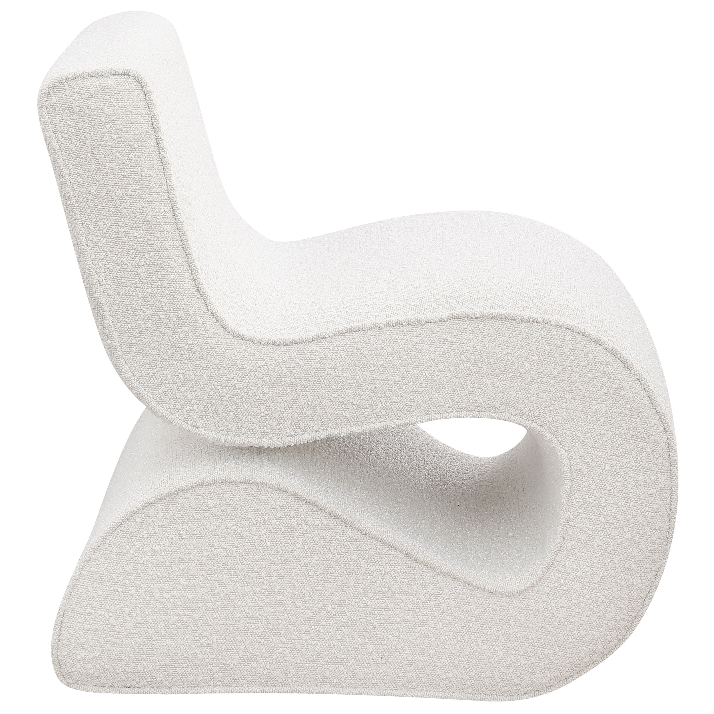 Ronea Boucle Upholstered Armless Curved Chair