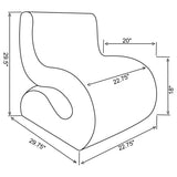 Ronea Boucle Upholstered Armless Curved Chair