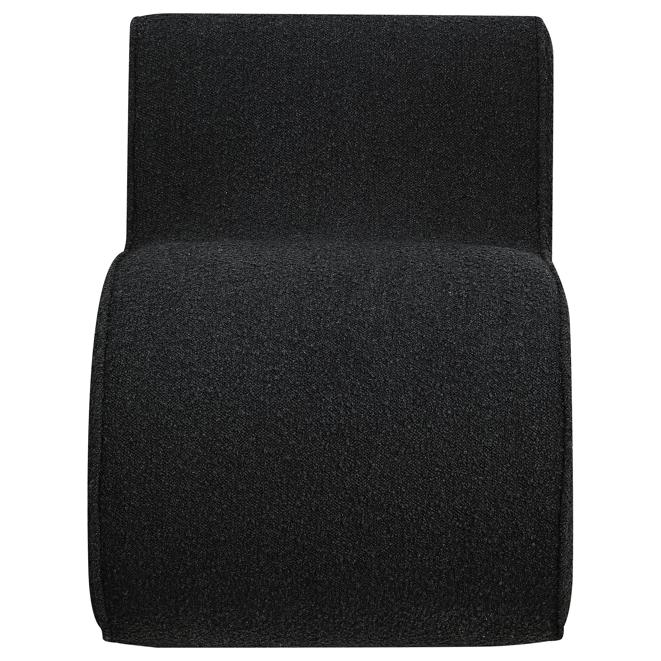 Ronea Boucle Upholstered Armless Curved Chair