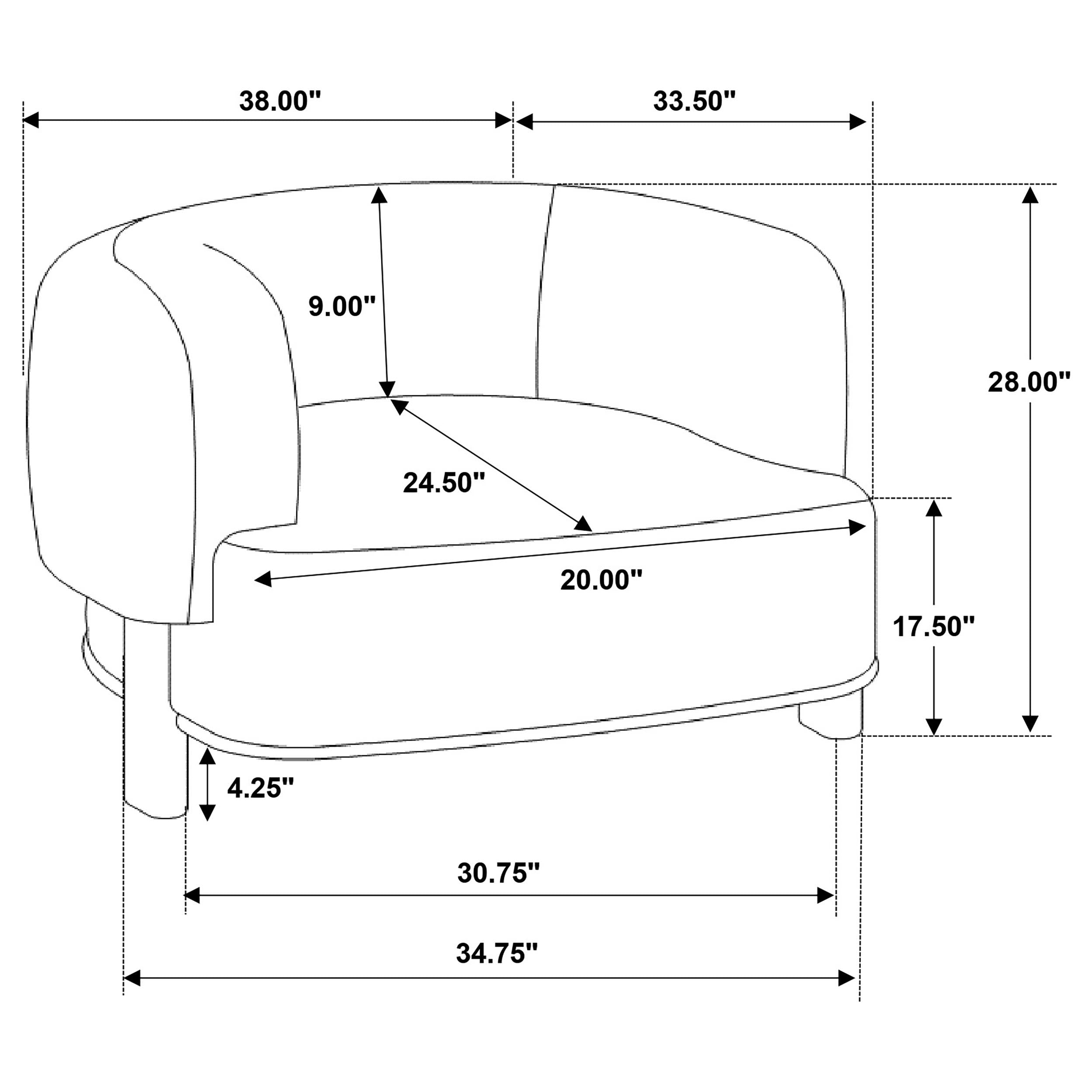 Lawler Upholstered Back Accent Chair