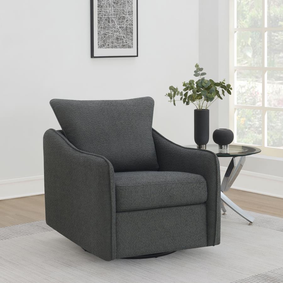 Madia Upholstered Sloped Arm Swivel Glider Chair