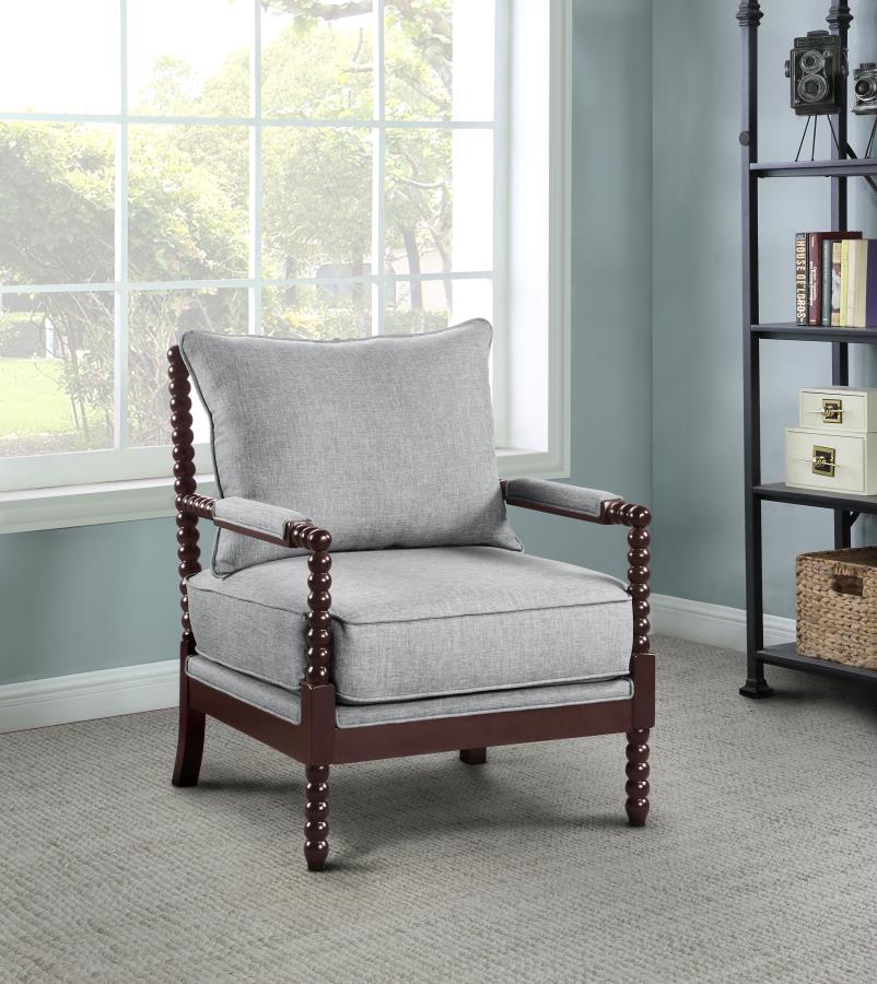 Blanchett Upholstered Bobbin Accent Chair