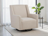 Sorrel Fabric Upholstered Swivel Glider Arm Chair Latte