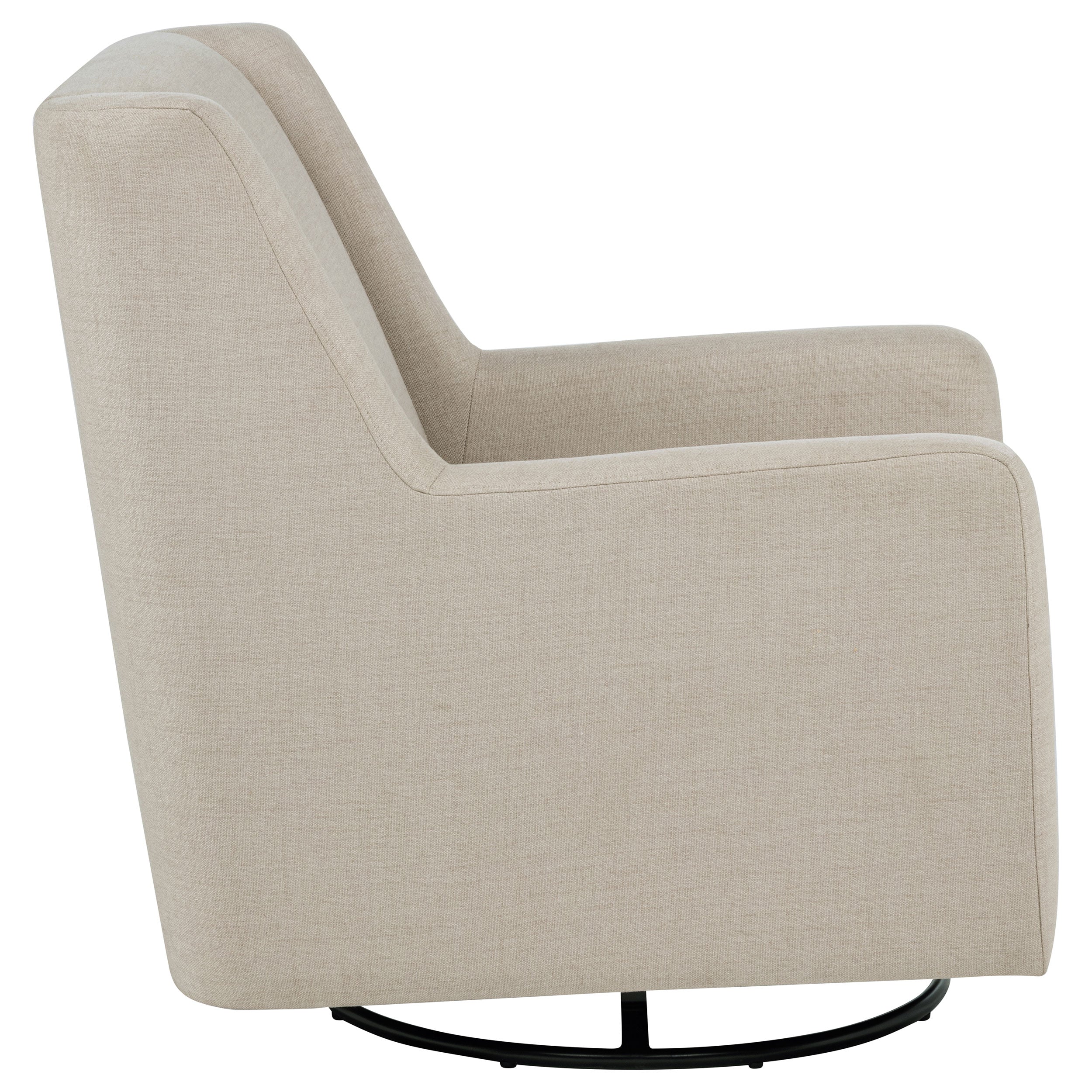 Sorrel Fabric Upholstered Swivel Glider Arm Chair Latte