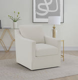 Winter Upholstered Sloped Arm Accent Swivel Chair