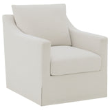 Winter Upholstered Sloped Arm Accent Swivel Chair
