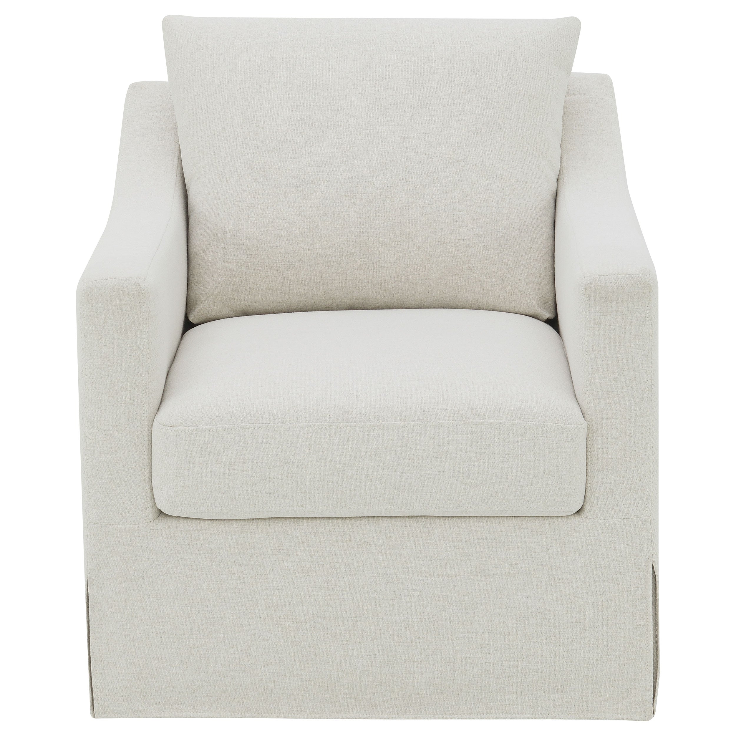 Winter Upholstered Sloped Arm Accent Swivel Chair