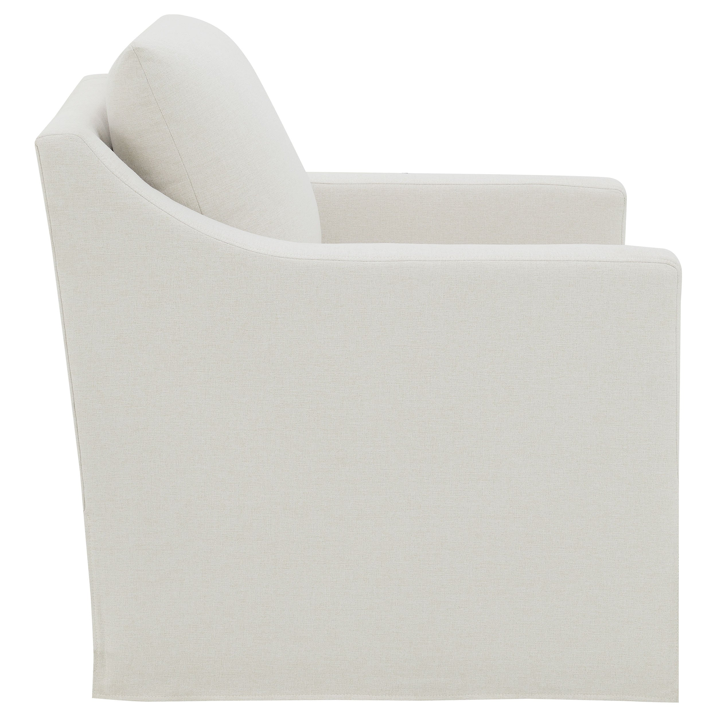 Winter Upholstered Sloped Arm Accent Swivel Chair