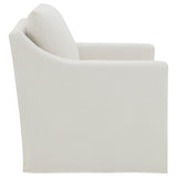 Winter Upholstered Sloped Arm Accent Swivel Chair