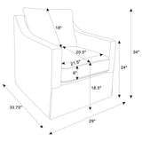 Winter Upholstered Sloped Arm Accent Swivel Chair