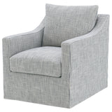 Winter Upholstered Sloped Arm Accent Swivel Chair