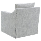 Winter Upholstered Sloped Arm Accent Swivel Chair