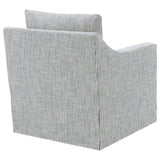 Winter Upholstered Sloped Arm Accent Swivel Chair