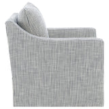 Winter Upholstered Sloped Arm Accent Swivel Chair