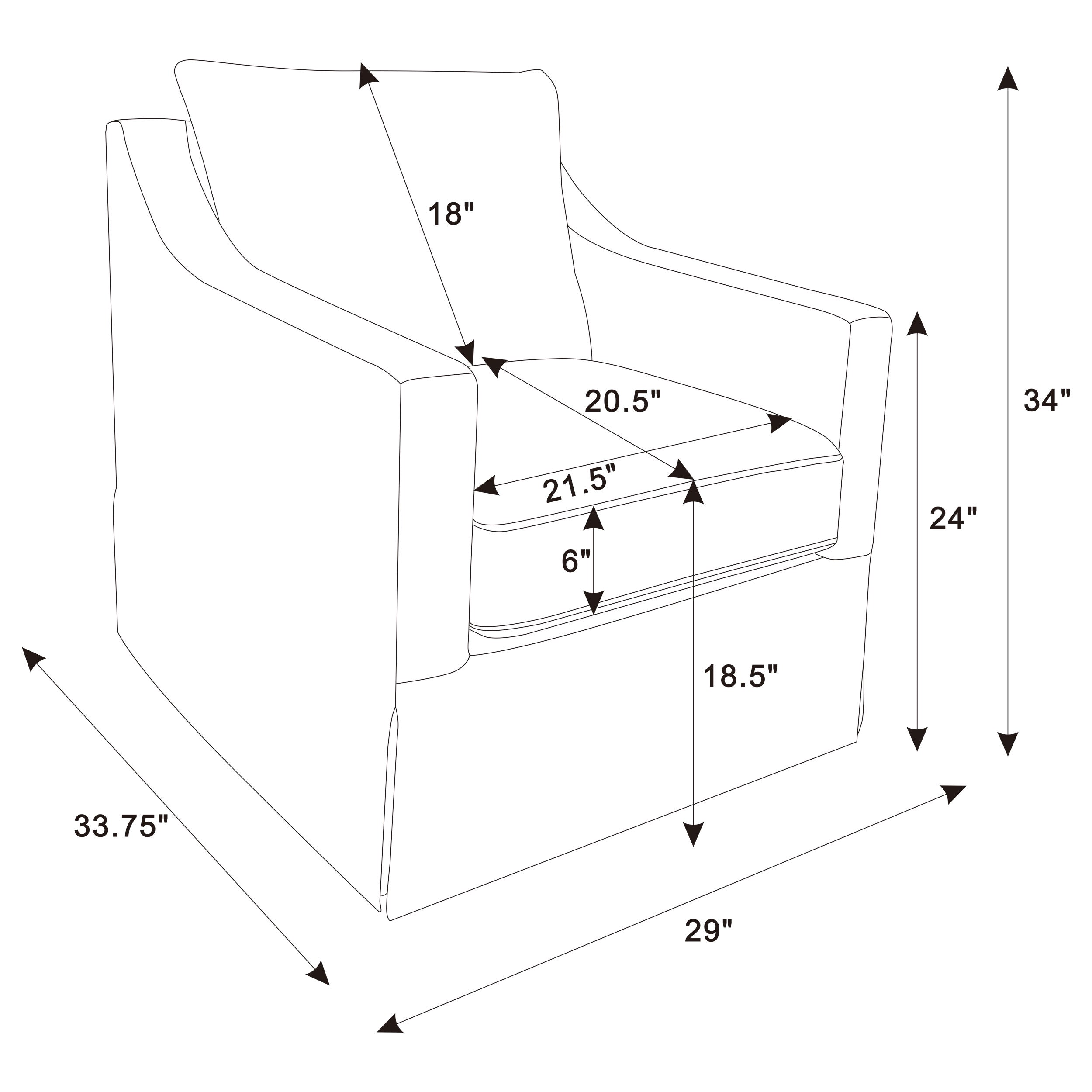 Winter Upholstered Sloped Arm Accent Swivel Chair