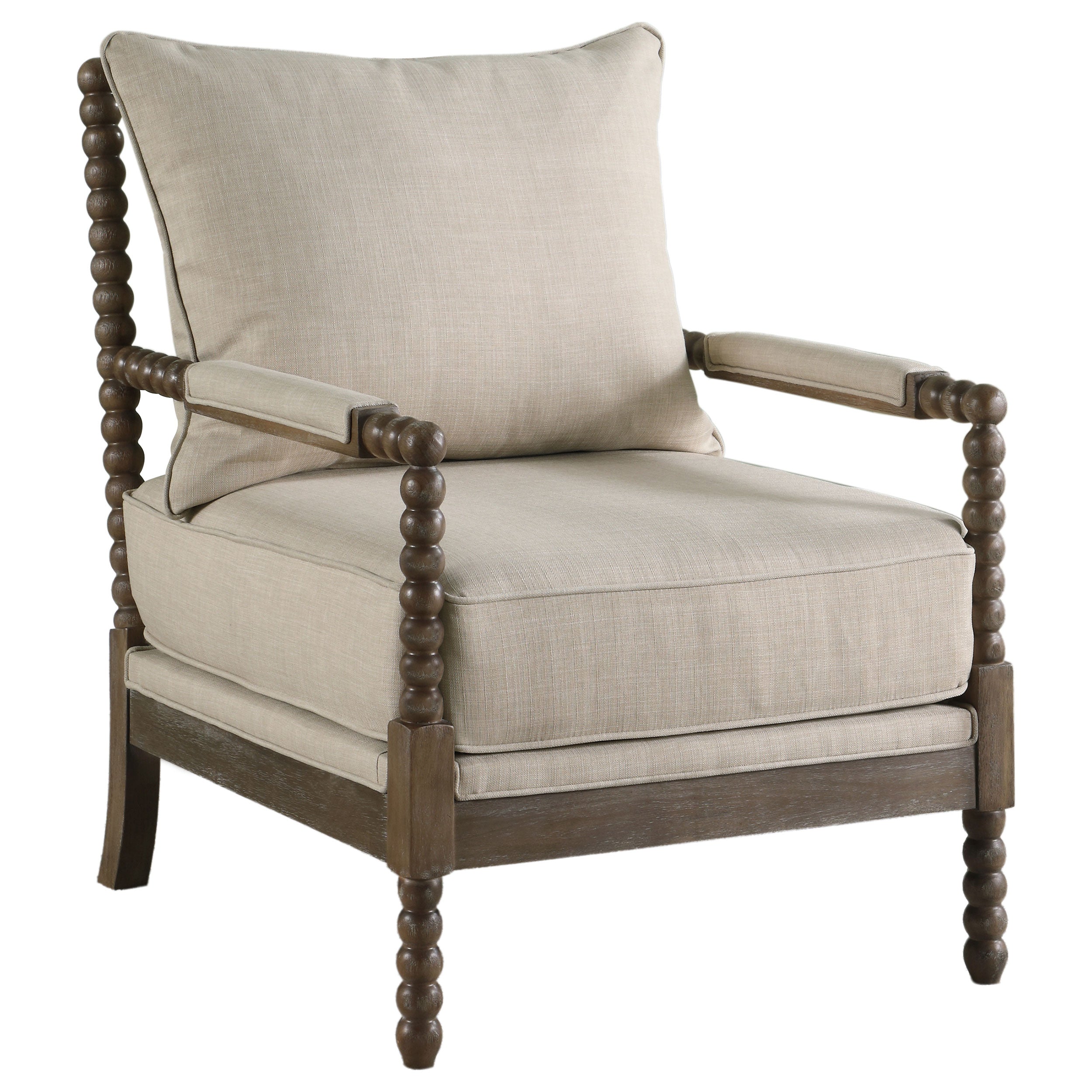 Blanchett Upholstered Bobbin Accent Chair