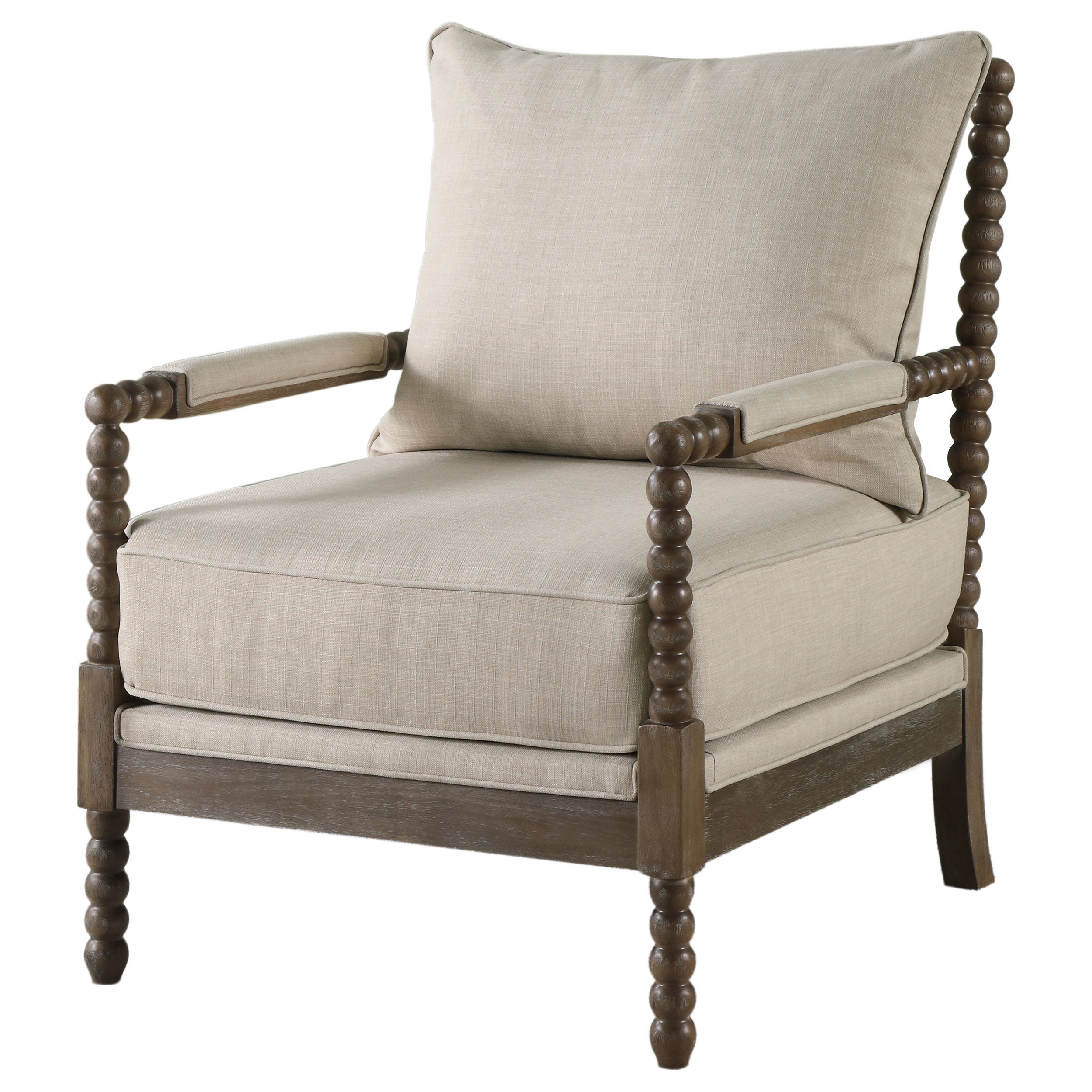 Blanchett Upholstered Bobbin Accent Chair