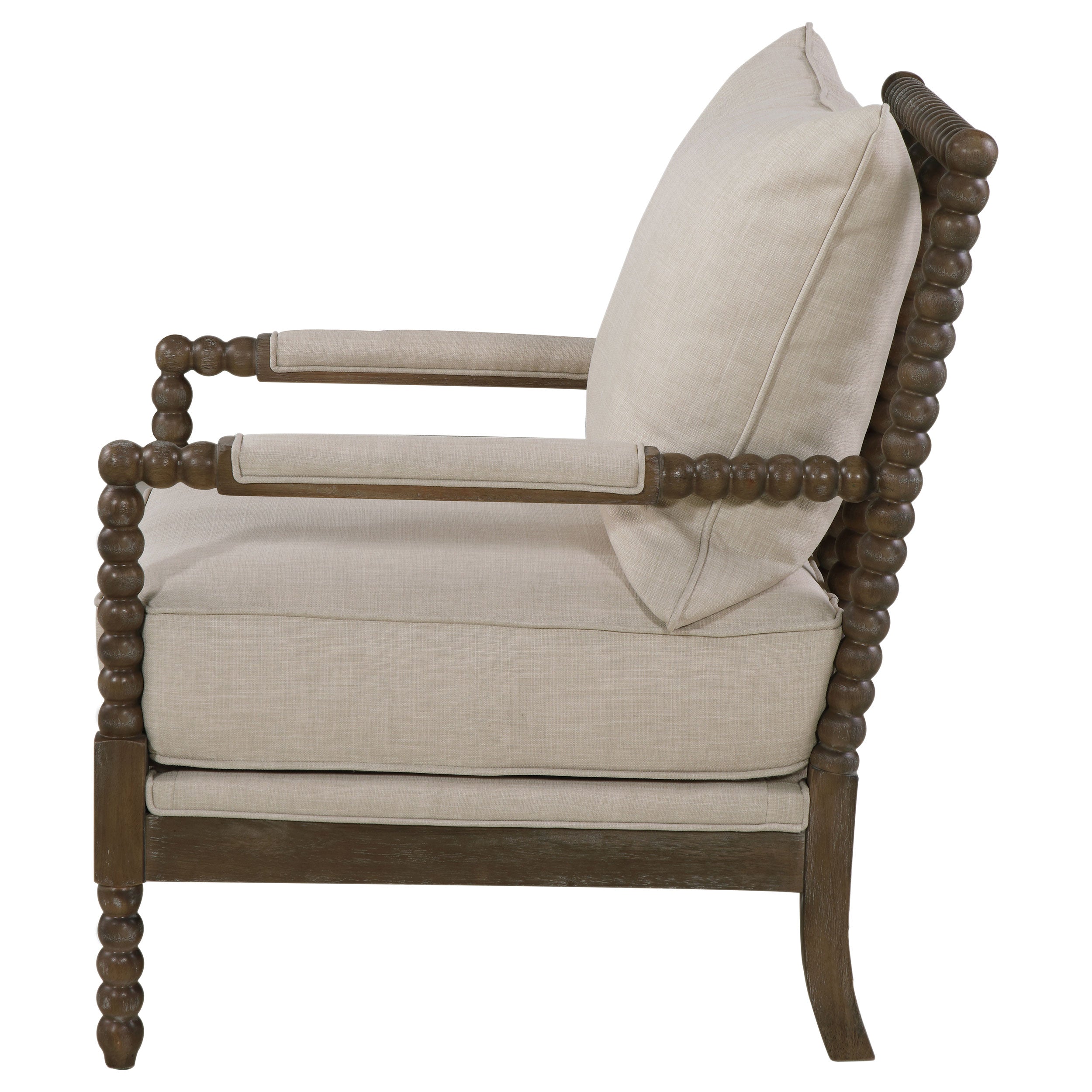 Blanchett Upholstered Bobbin Accent Chair