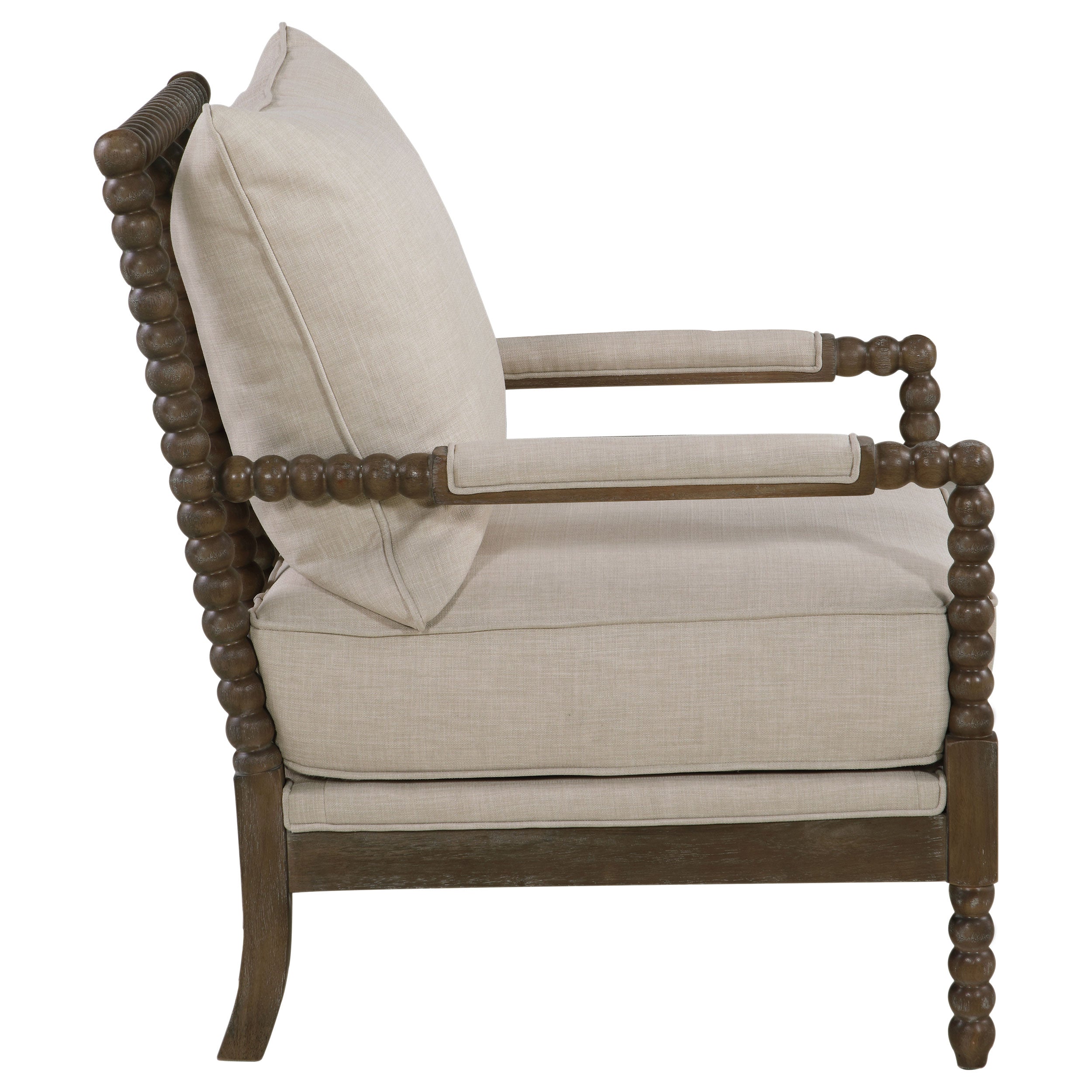 Blanchett Upholstered Bobbin Accent Chair