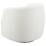 Hudson Faux Sheepskin Upholstered Swivel Chair Natural