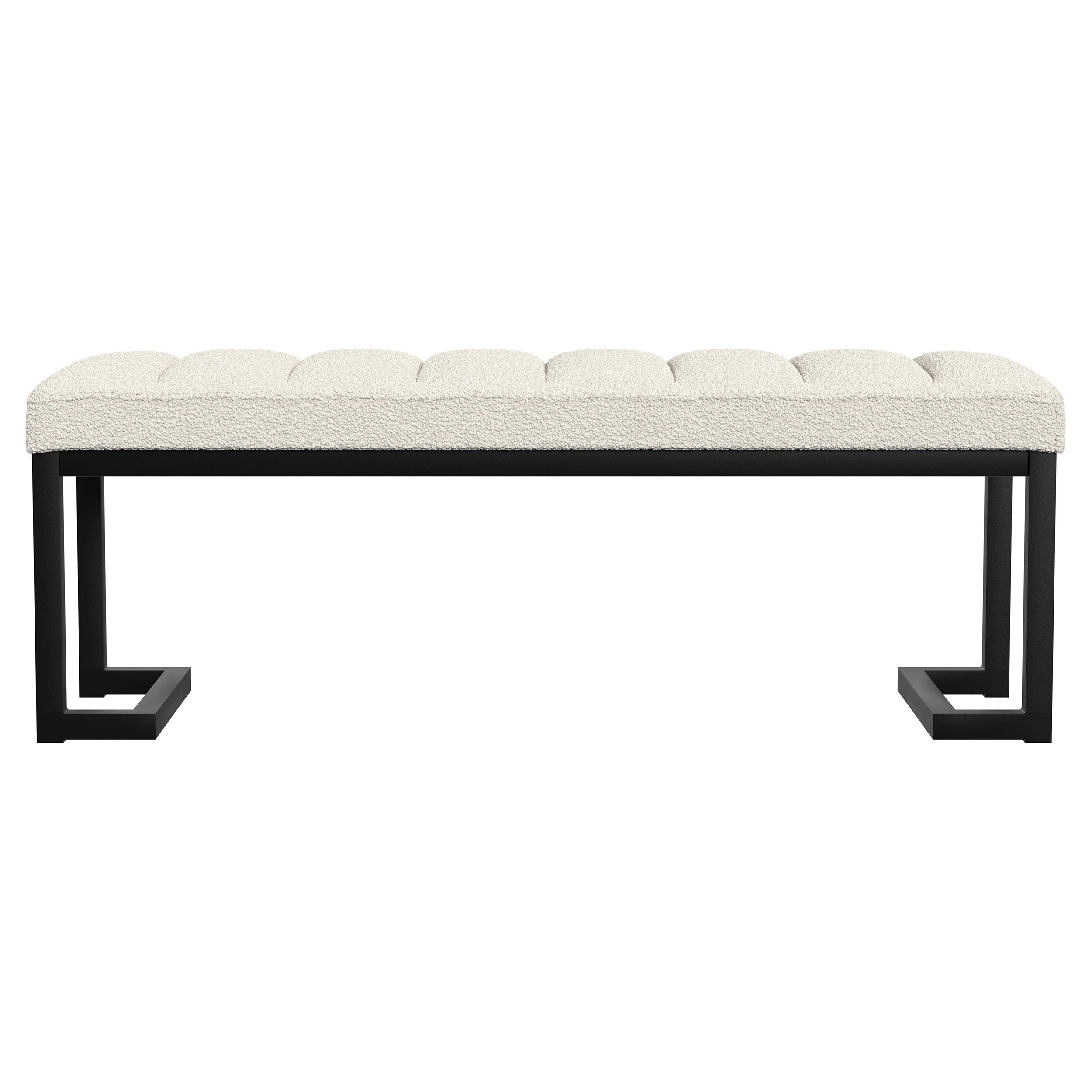 Mesa Boucle Upholstered Tufted Accent Bench