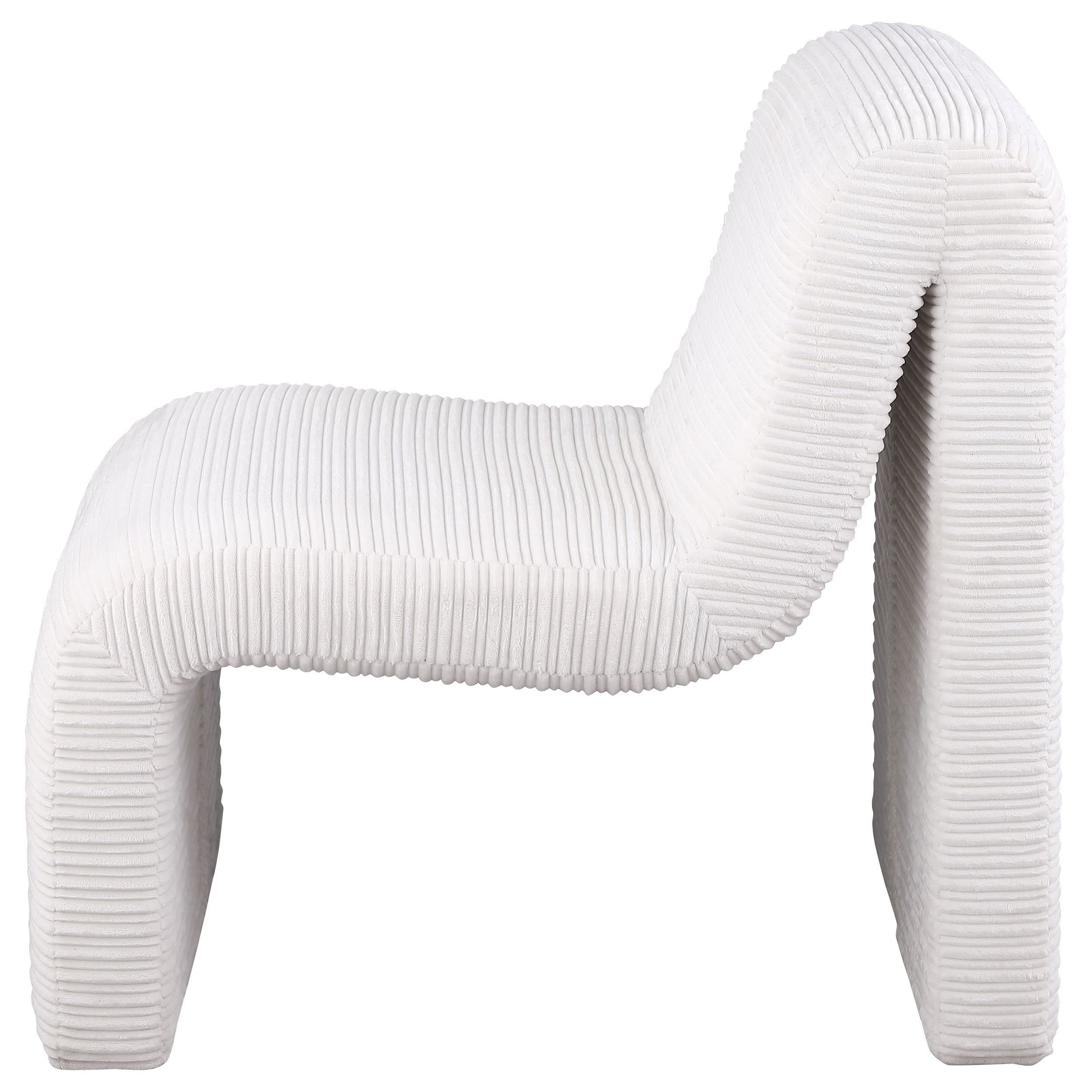 Drayton Upholstered Curved Armless Accent Chair