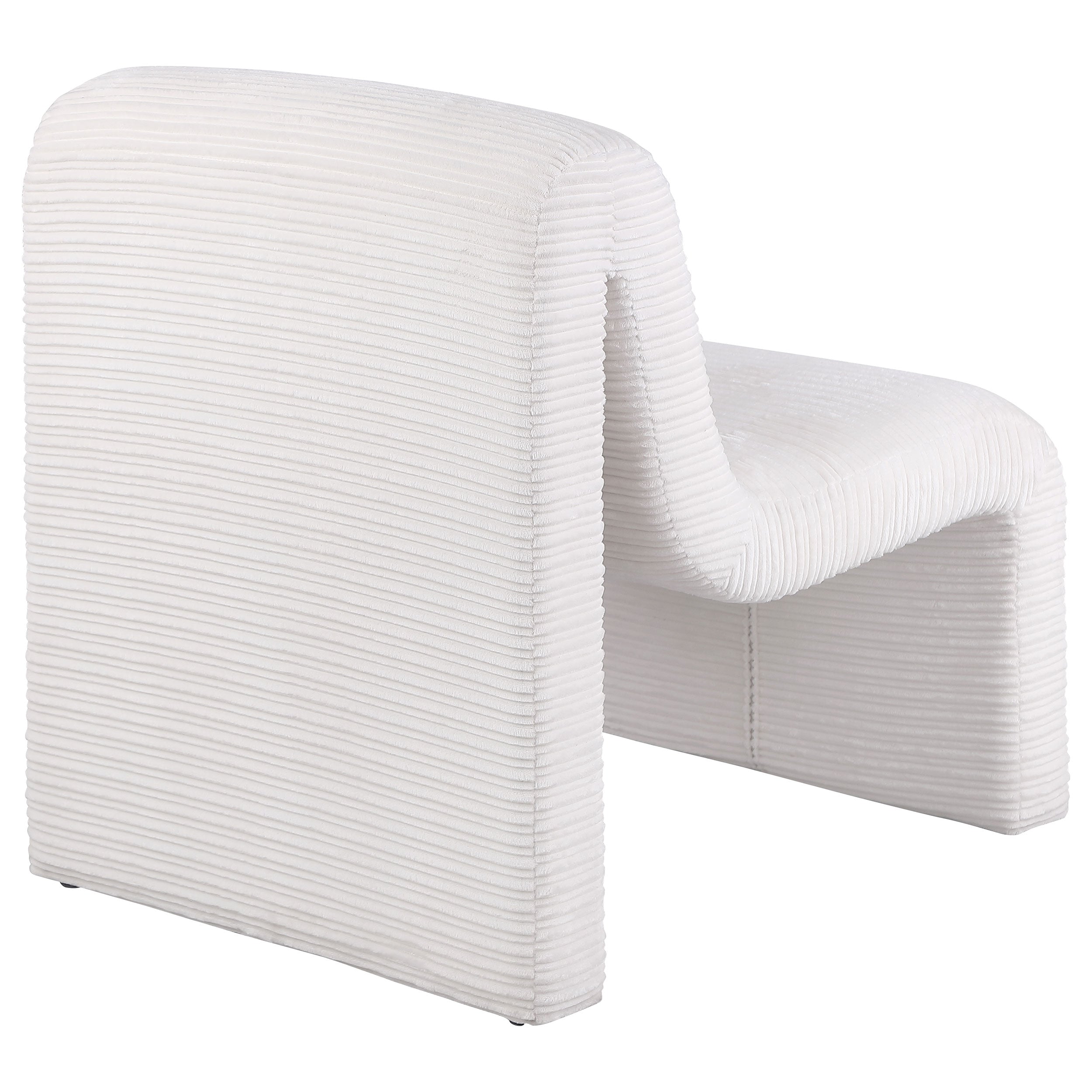 Drayton Upholstered Curved Armless Accent Chair