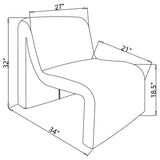Drayton Upholstered Curved Armless Accent Chair
