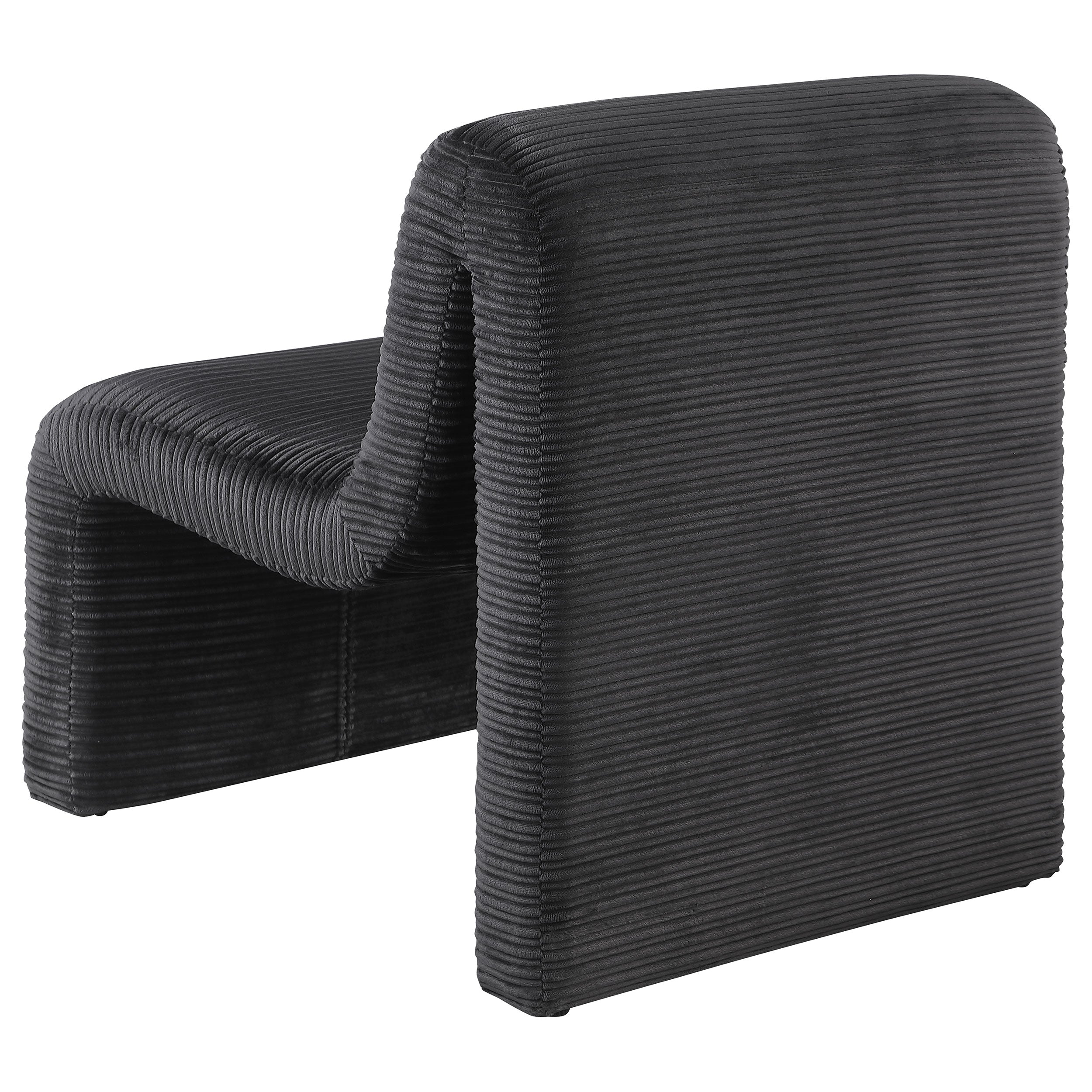 Drayton Upholstered Curved Armless Accent Chair