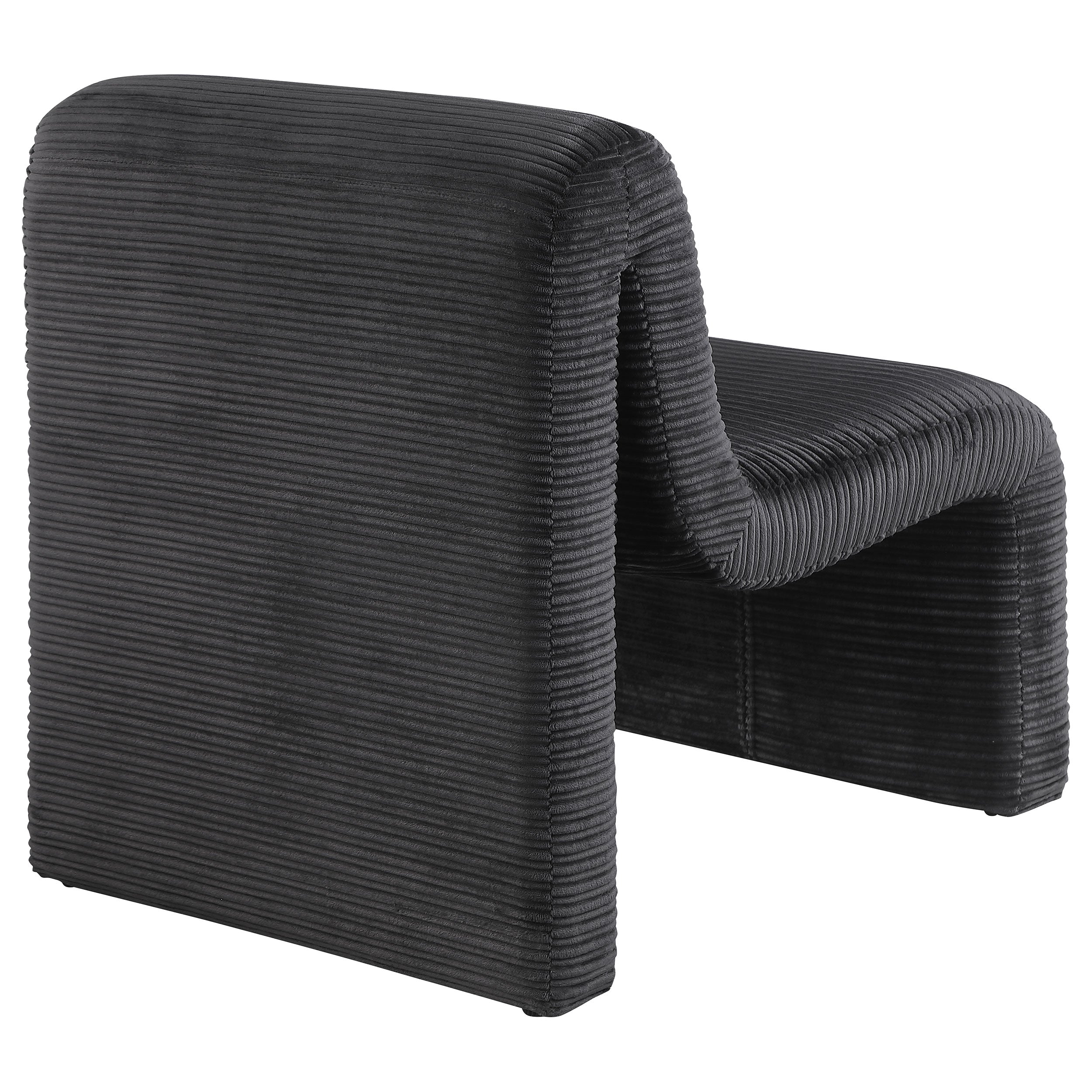 Drayton Upholstered Curved Armless Accent Chair