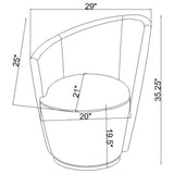 Nueva Upholstered Swivel Chair Curved Backrest