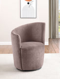 Nueva Upholstered Swivel Chair Curved Backrest