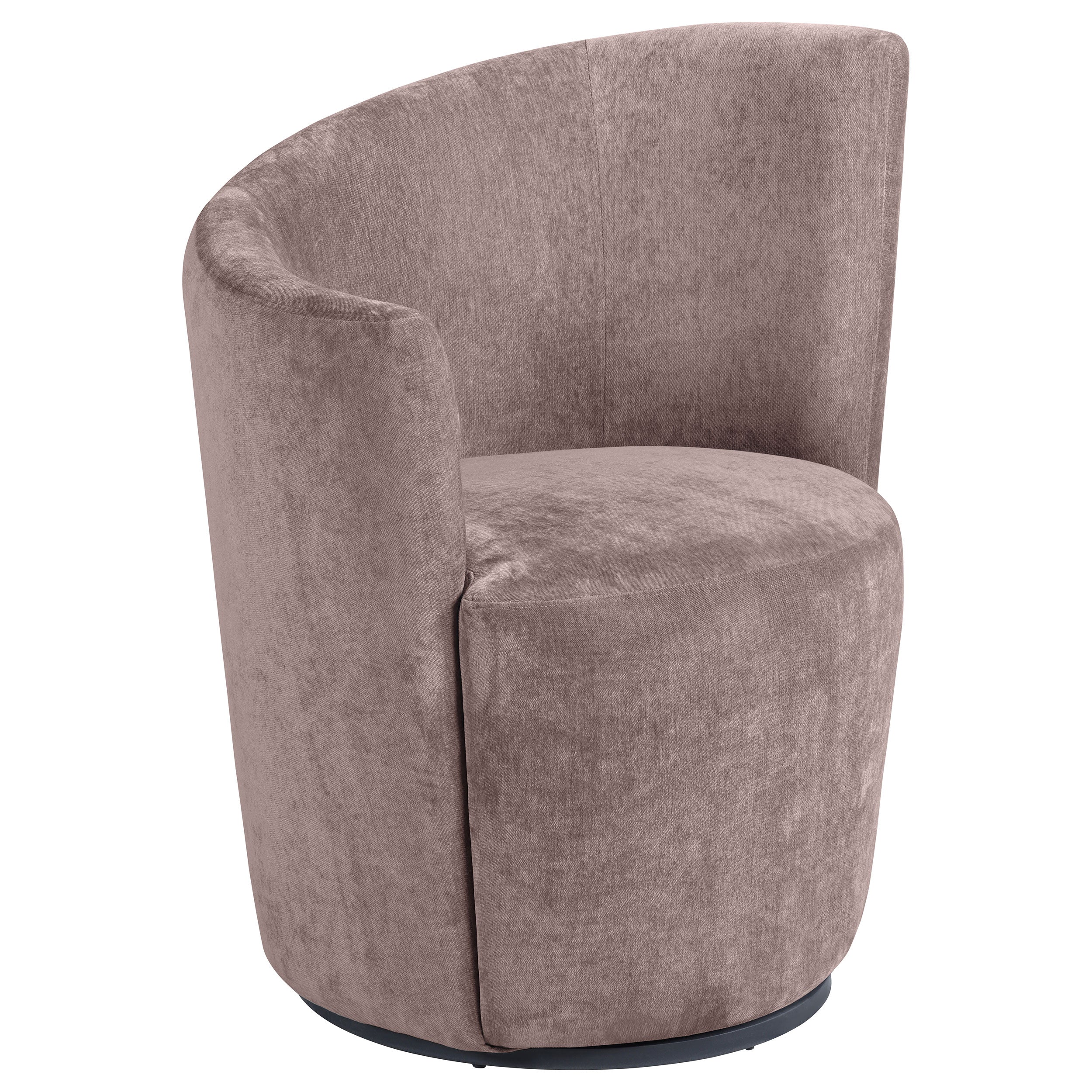 Nueva Upholstered Swivel Chair Curved Backrest