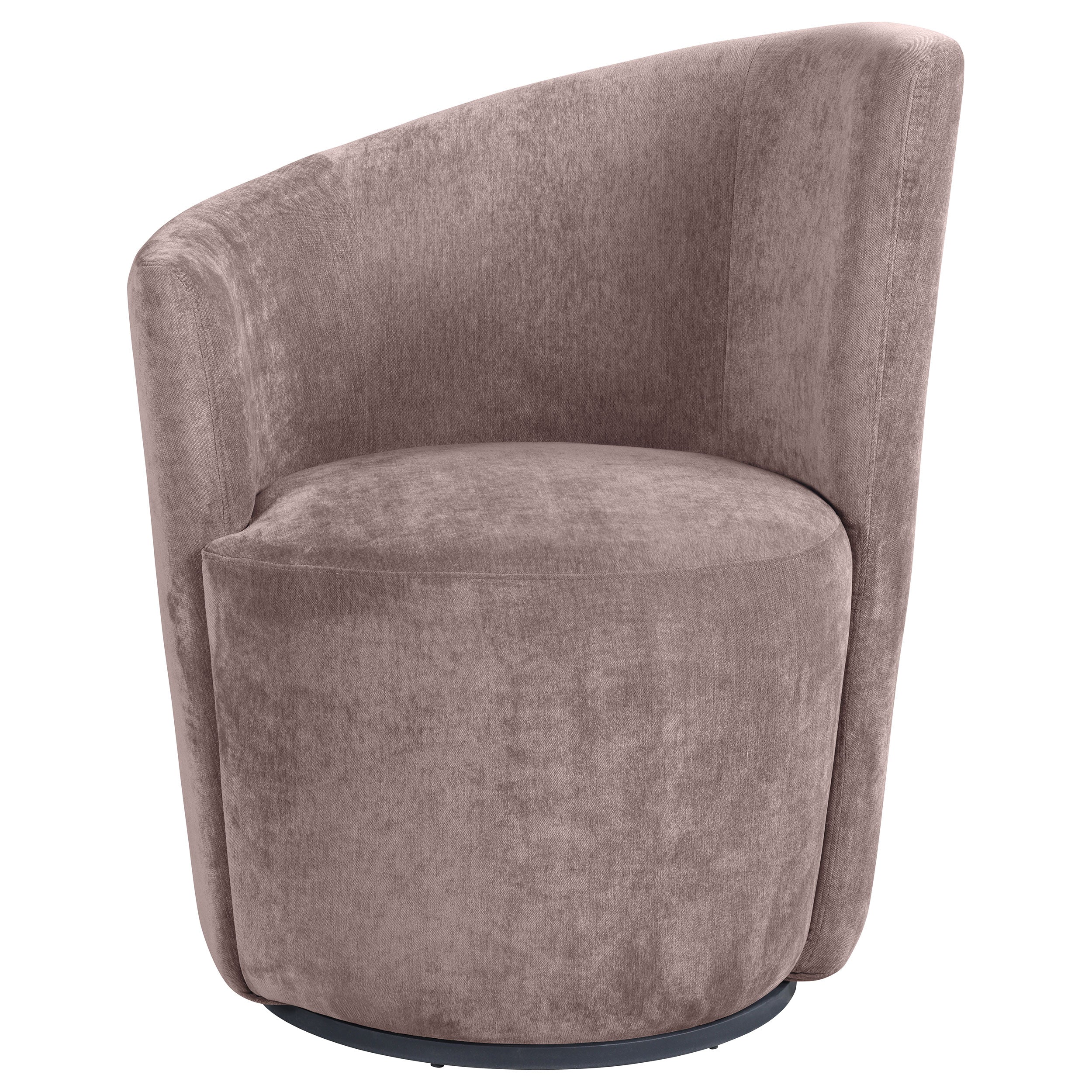 Nueva Upholstered Swivel Chair Curved Backrest