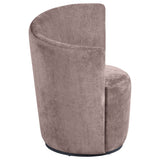 Nueva Upholstered Swivel Chair Curved Backrest
