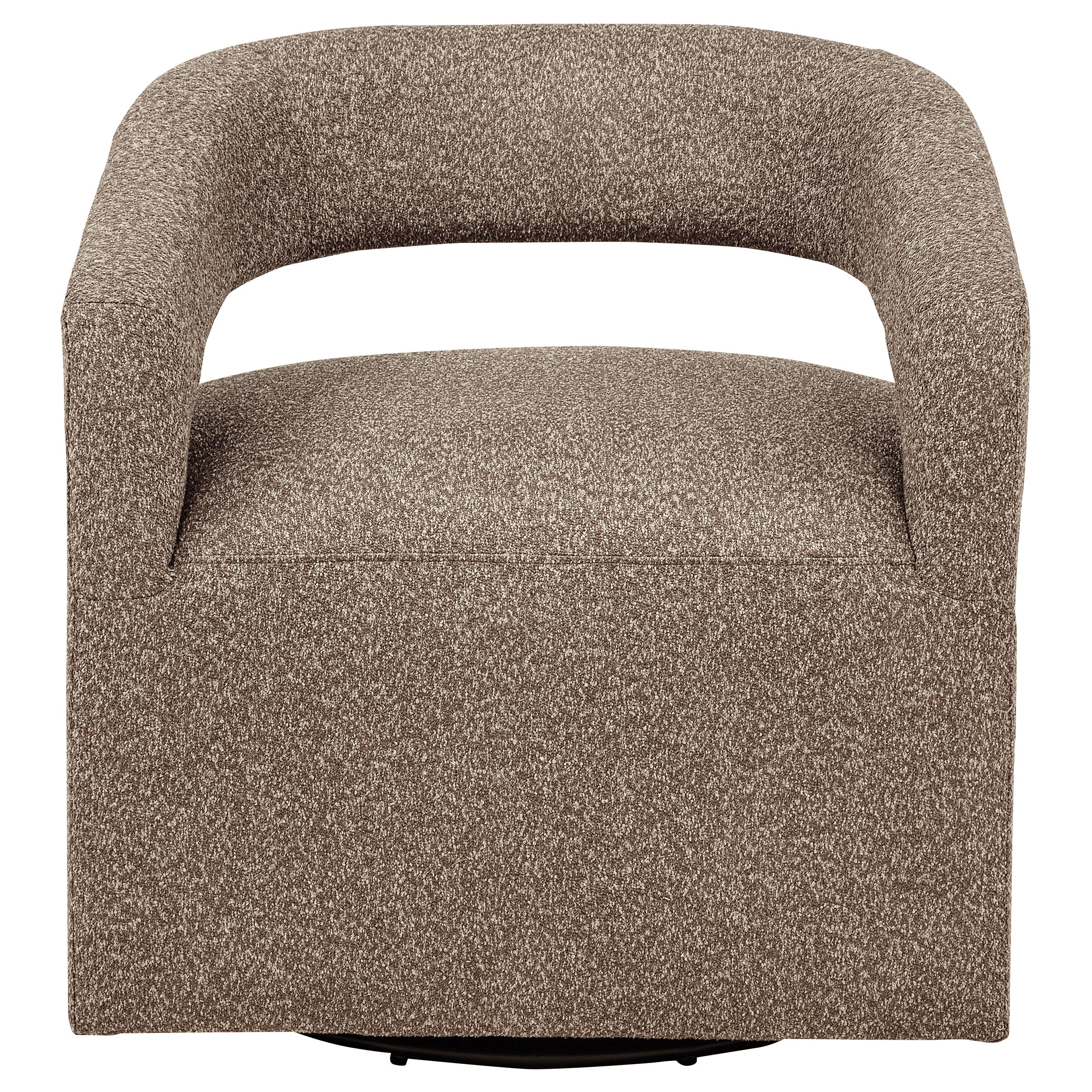 Westhill Boucle Upholstered Swivel Accent Chair Rocky Road