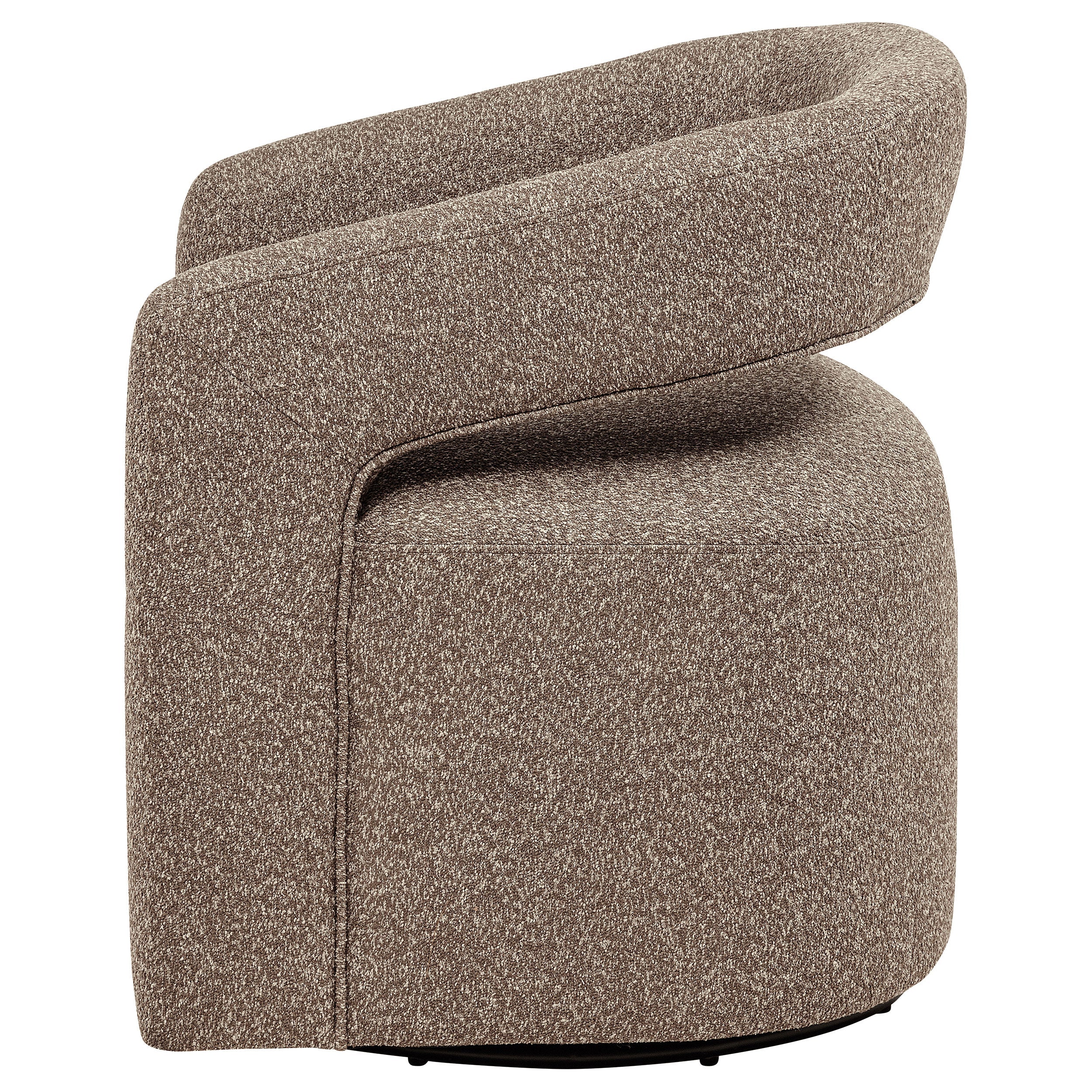 Westhill Boucle Upholstered Swivel Accent Chair Rocky Road