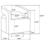 Westhill Boucle Upholstered Swivel Accent Chair Rocky Road