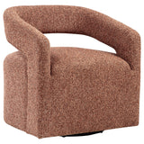 Westhill Boucle Upholstered Swivel Accent Chair Rocky Road