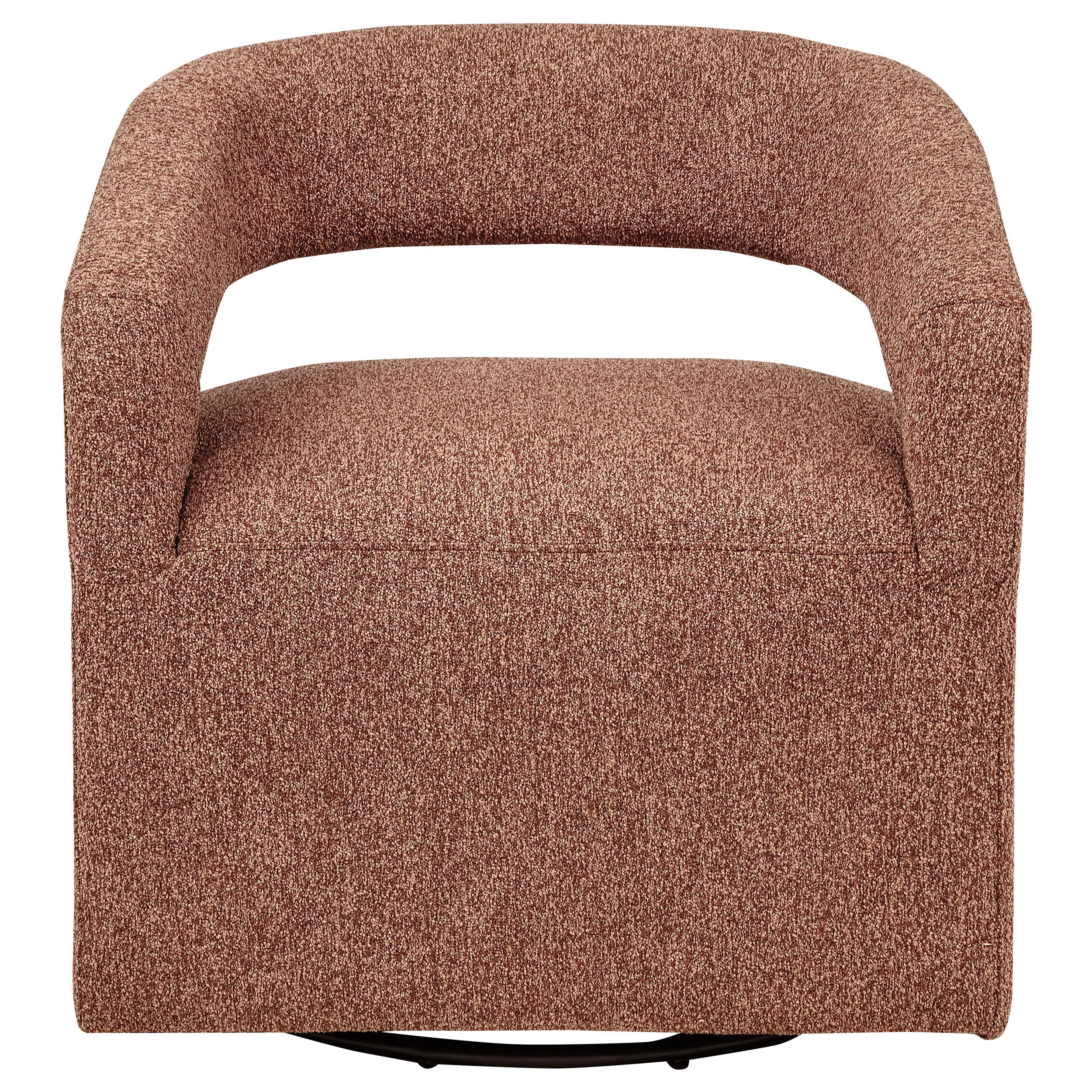 Westhill Boucle Upholstered Swivel Accent Chair Rocky Road