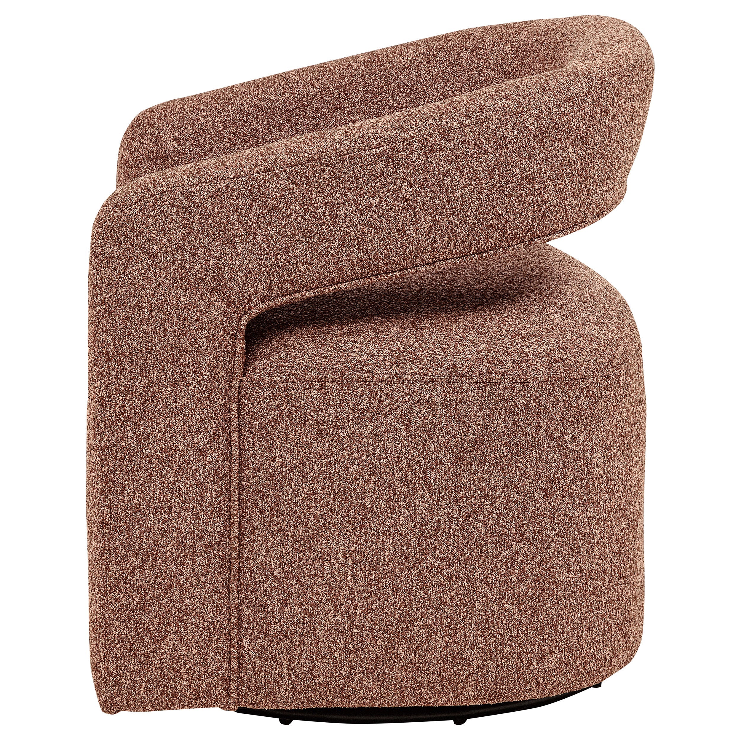 Westhill Boucle Upholstered Swivel Accent Chair Rocky Road