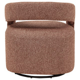 Westhill Boucle Upholstered Swivel Accent Chair Rocky Road