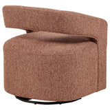Westhill Boucle Upholstered Swivel Accent Chair Rocky Road