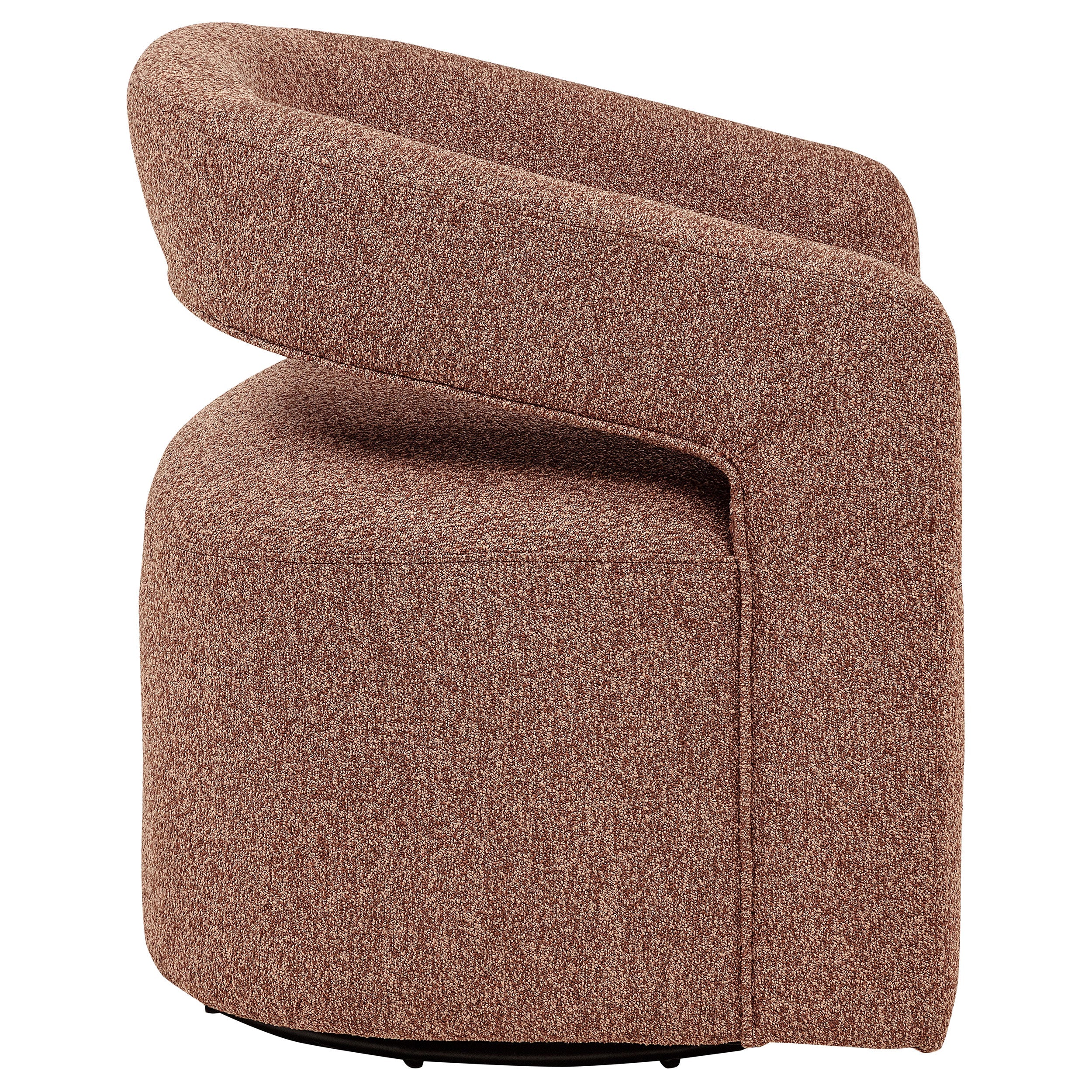 Westhill Boucle Upholstered Swivel Accent Chair Rocky Road