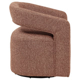 Westhill Boucle Upholstered Swivel Accent Chair Rocky Road