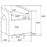 Westhill Boucle Upholstered Swivel Accent Chair Rocky Road